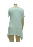 Fitness Casual Ladies Wear Short Sleeve Crew Neck T Shirt Big Flower Printing