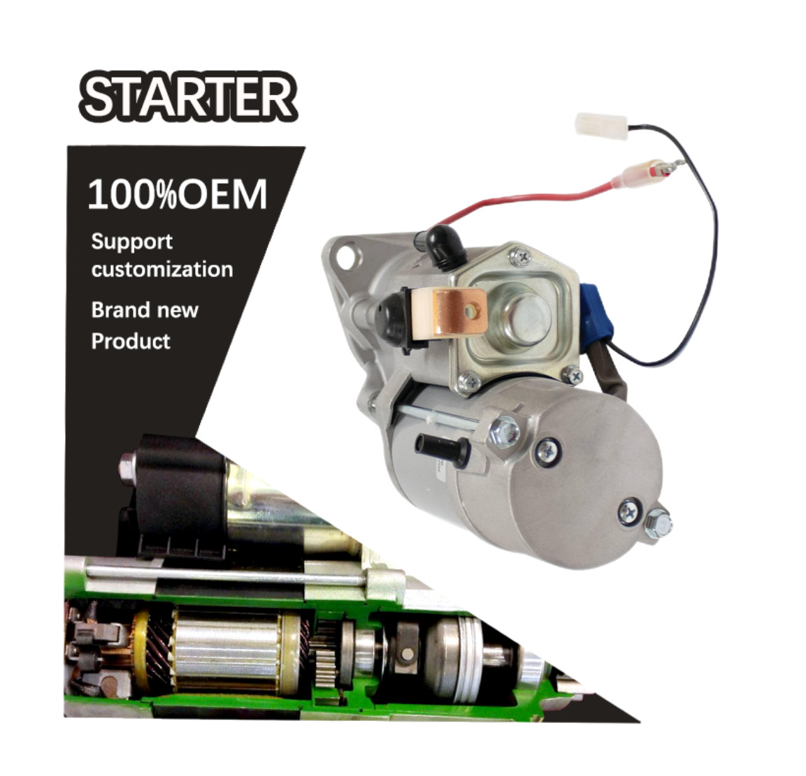 12V 9T CW STARTER 15425-63015 1542563015 16652-63015 1665263015 121961 200117A1 228000-5180 2280005180 228000-5181