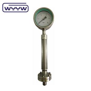 Wholesale OEM ODM Diaphragm Seal Pressure Gauge High Temperature With Cooling Tube from china suppliers