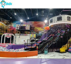 Wholesale Kids Interactive Indoor Commercial Athletic Playground Plastic Double Slide Park from china suppliers