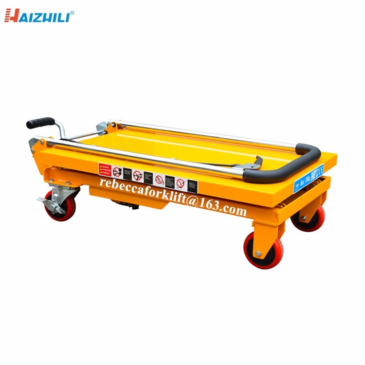 500kg Load Capacity Manual Scissor Lift Table With Convenient Foot Pump