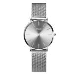 Mesh Stainless Steel Band Waterproof Women Luxury Watch With Sunray Dial