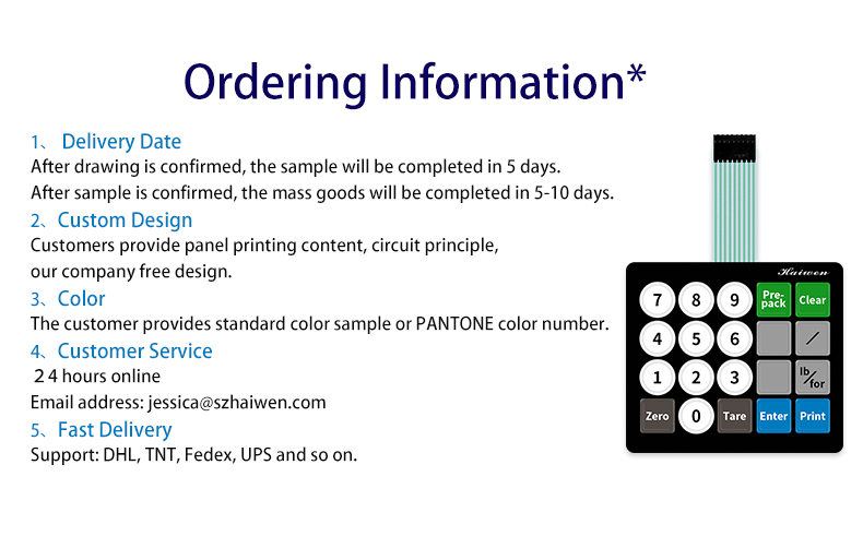 Keypad Panel Led Membrane Switch
