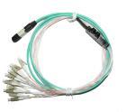 24 Fiber Optical MTP MPO Cable Assemblies OM3 10G Aqua 25 Meter Blue