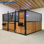 Durable Density Bamboo Horse stable European Horse Stalls Black Powder Coated