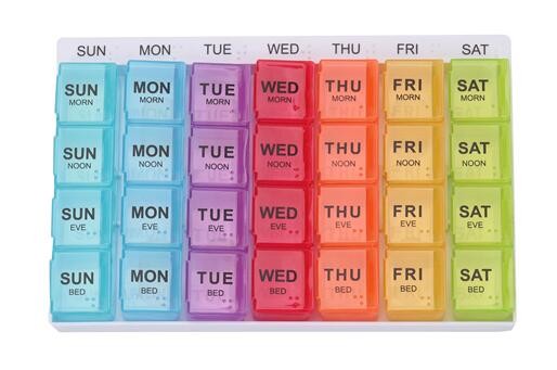 Weekly unique design spring push button medicine box, Monthly plastic medicine storage box for 31 day, case, box, contai