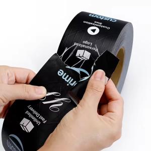 Wholesale Custom Logo Brand Black Water Activated Kraft Paper Gum Packing Tape from china suppliers