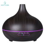 Wood Grain 300ml 50ml/H Ultrasonic Air Aroma Humidifier 0.65A