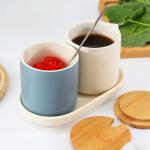 Savall Nordic LFGB Kitchen Seasoning Pot WIth Wooden Cover
