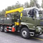 China Dongfeng KR 6.3T Truck Mounted Mobile Crane For Bridges Subways Buildings