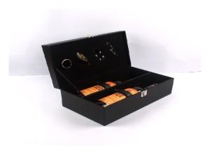 Wholesale Custom Luxury Wooden Wine Box Pu Leather Material ISO9001 2008 Certification from china suppliers