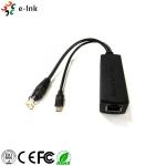 Gigabit 5V 2A PoE Power Splitter RJ45 Male With Micro USB Port