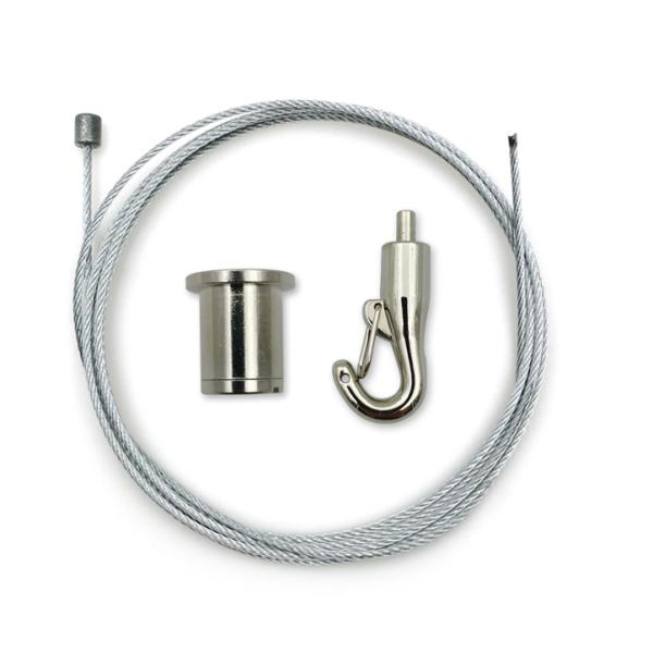 Suspension Kit With Ceiling Attachment With Adjustable Hook Gripper Wire Hanger