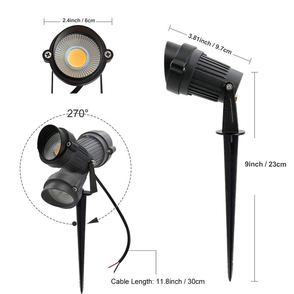 Aluminum Led Garden Spike Lights 12V 110V 220V Low Light Loss High Brightness