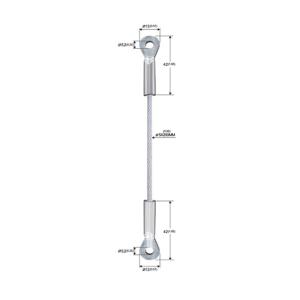 Wholesale Assembly Stainless Steel Wire Rope Slings With Double Eyelet At The Ends YW86525 from china suppliers