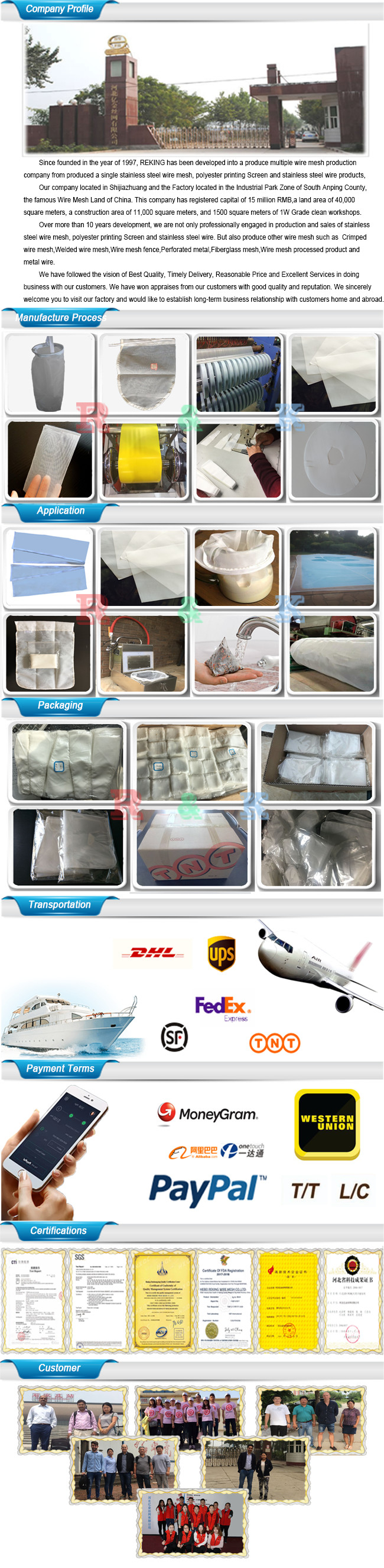13 Mesh - 600 Mesh Nylon Monofilament Mesh Food Grade For Filtration