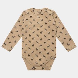 Wholesale Newborn Baby Girl Deer Printed Romper Jumpsuit Long Sleeve Cotton Knit Bodysuit Romper from china suppliers