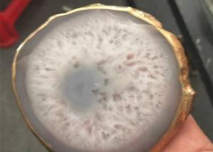 Wholesale Charming Colorful Natural Stone Crafts Agate Stone Slice Tea Coaster from china suppliers