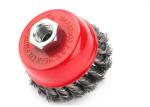 Perfect Rust Removal Knotted Wire Cup Brush / Twist Knot Wire Brush 75mm OD