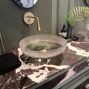 Wholesale Stylish Round Countertop Bathroom Sinks With 1.77 Inch Drain Size from china suppliers