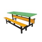 Backrest Seat Table Foldable Stainless Steel Office Furniture Restaurant Canteen