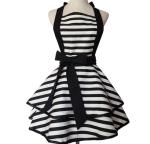Stripes Cotton Apron Convenient Comfortable Wear Cute Pretty Plus Size Vintage