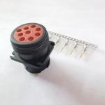 9 Pin Deutsch J1939 Extension Cable Black Male Connector For Heavy Duty Truck