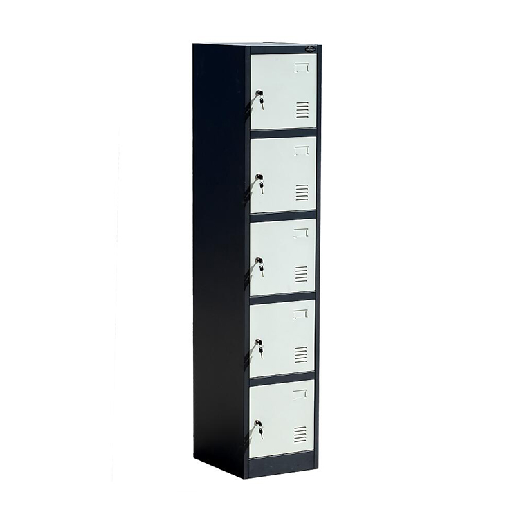 Colorful 0.7mm Steel Locker Cabinet 5 Doors Easy Installation Locker