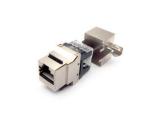 Toolless CAT6A Shielded Keystone Jack CAT6A Keystone Coupler 180 Degree