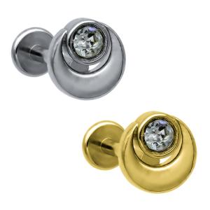 Wholesale Surgical Steel Stud Labret Lip Piercing Jewelry Internal Threaded 16G 6mm 8mm from china suppliers