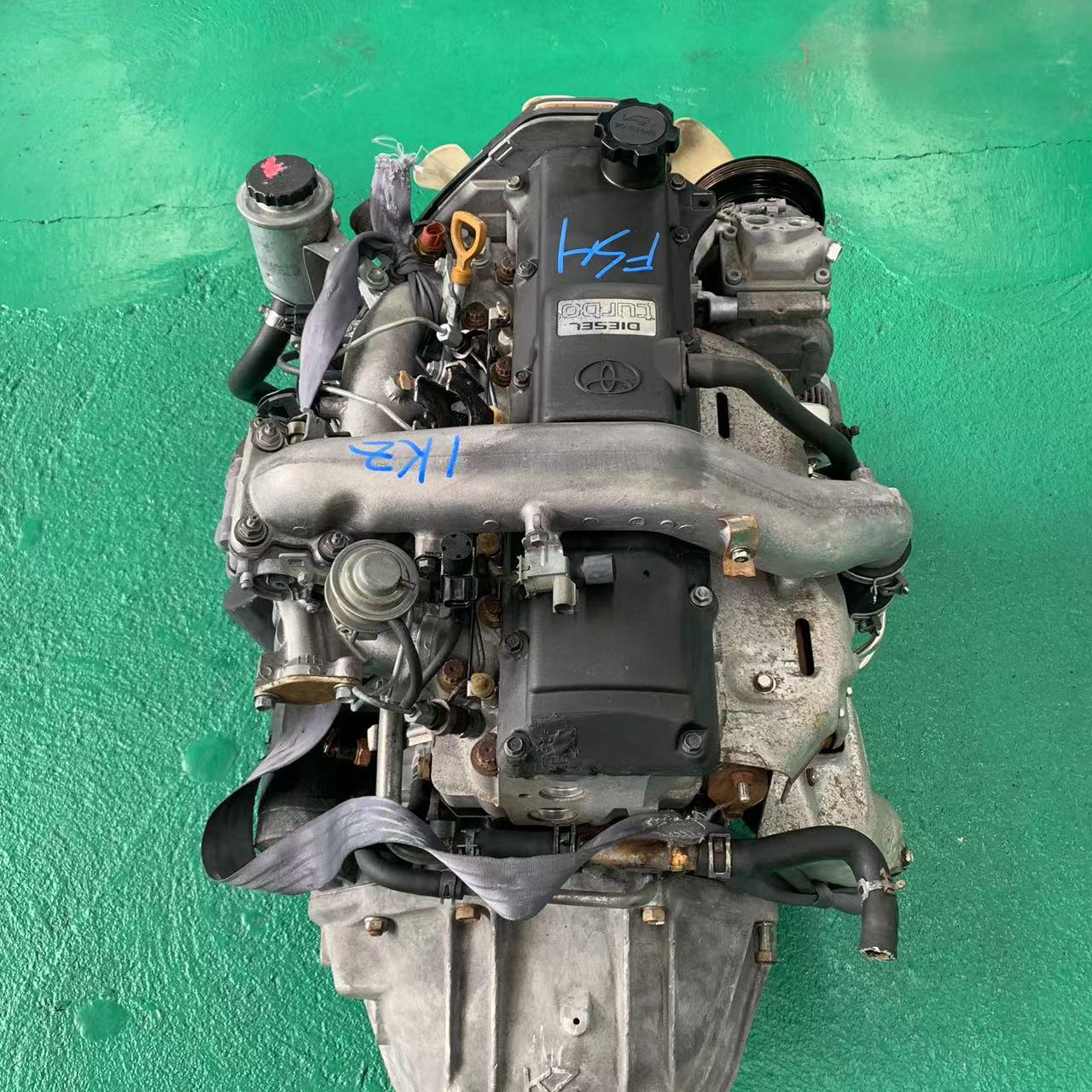 1998-2007 1KZT Turbo Engine Diesel Second Hand Marine Diesel Engine for Auto