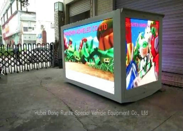 Outdoor LED Billboard Truck , LED Video Display Truck With Left / Right / 3 Sided