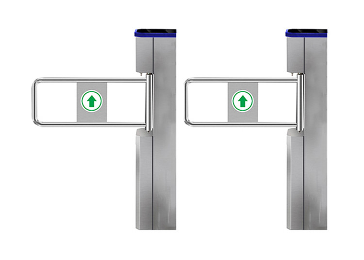 RS485 LED Indicator 900mm Lane SS304 Swing Arm Barrier