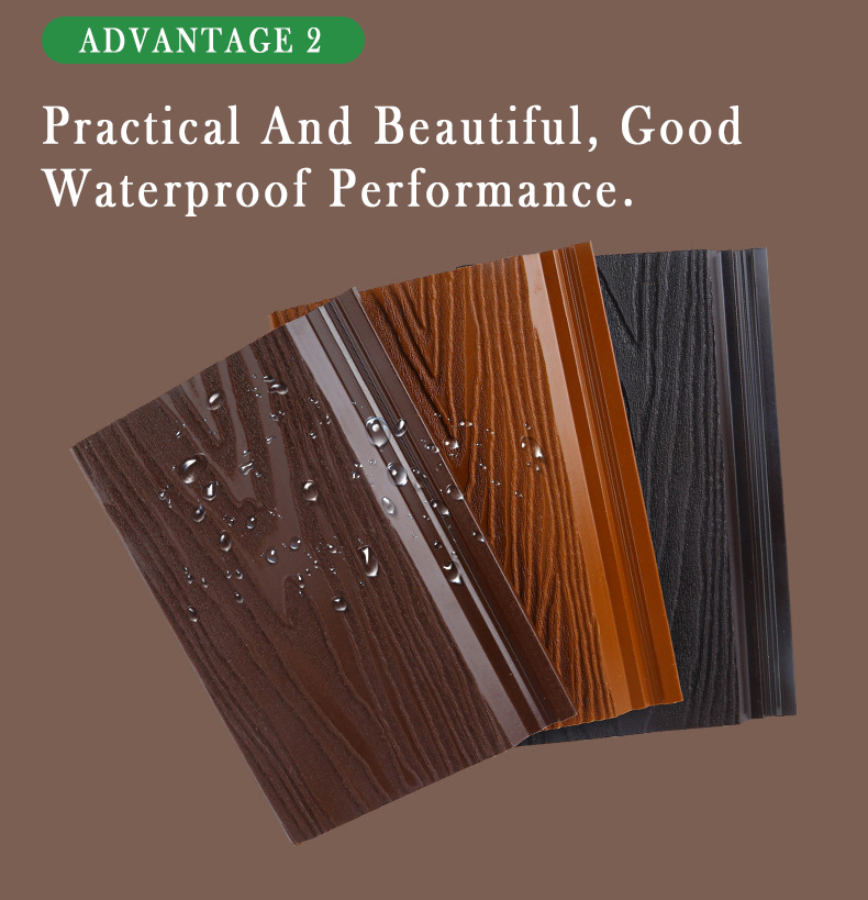 3D PWC Wall Panel Wood Plastic Composite for Easy Exterior Wall Decoration Solution