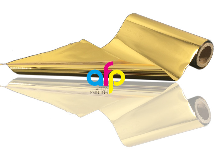 Both Sides Hot Stamping Gold Foil , 640mm * 120m Size Heat Transfer Foil
