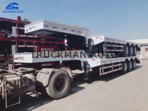 Wholesale 60 Ton Low Bed Semi Trailer With 12.00r20 Tire For Long Haul Freight Transport from china suppliers