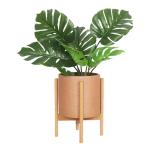 Luxury gold indoor small flower pot with stand removable