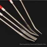 Polishing Electroplated Diamond Tools , Bended Diamond Needle File Set