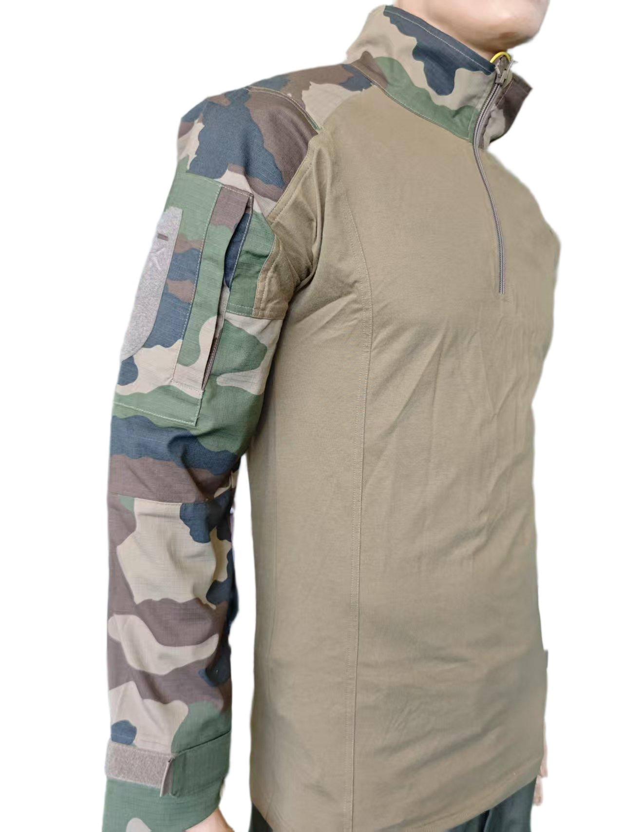 Semi Placket Camouflage Tactical Training Suit Frog Jacket Battle Trousers Quick Dry Camouflage Combat Shirt Tactical Clothing Ripstop Uniform