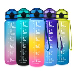 Wholesale Dust Proof Lid Sport Outdoor Drink Water Bottle Gradient Color Design from china suppliers
