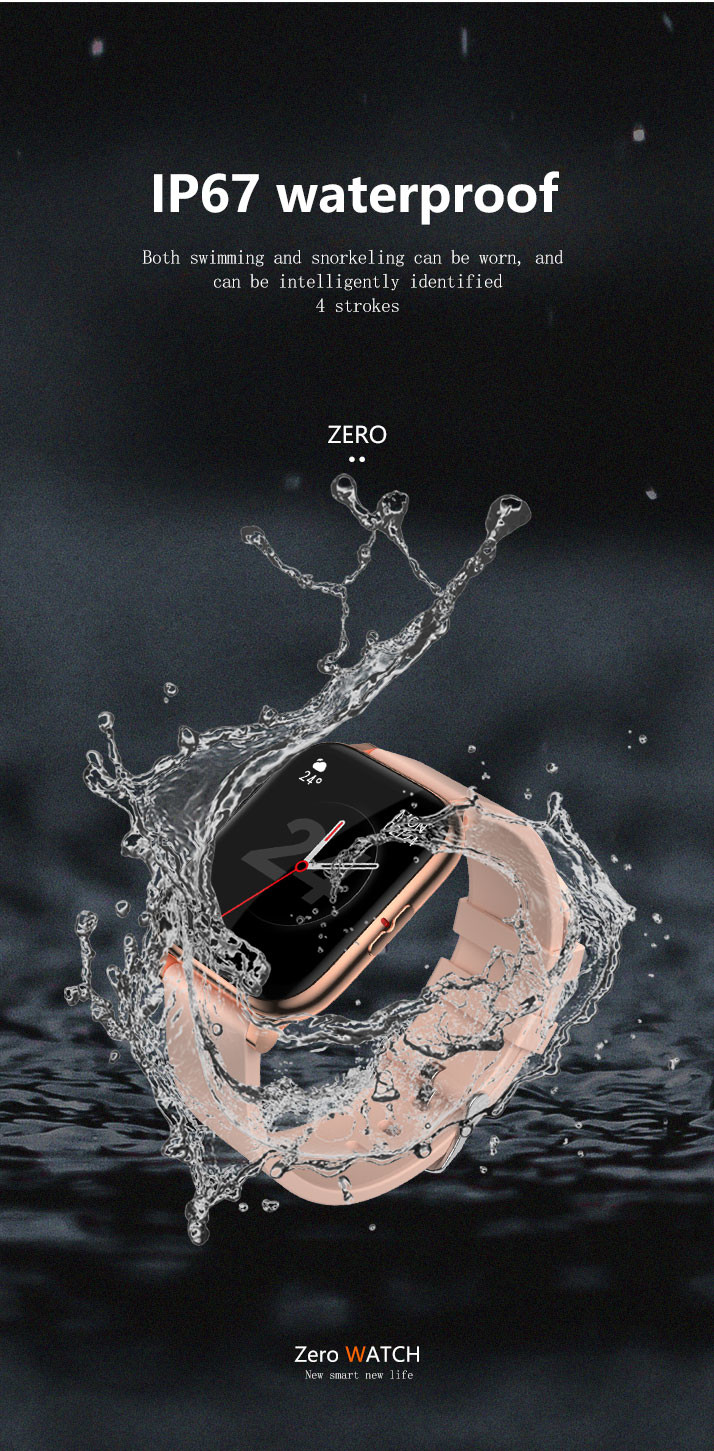 1.7Inch Touch Screen IP68 Waterproof Smartwatch Fitness Tracker Qianrun