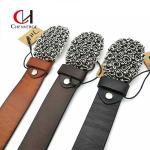 Width 38mm Genuine Leather Ratchet Belt Casual Style For Men