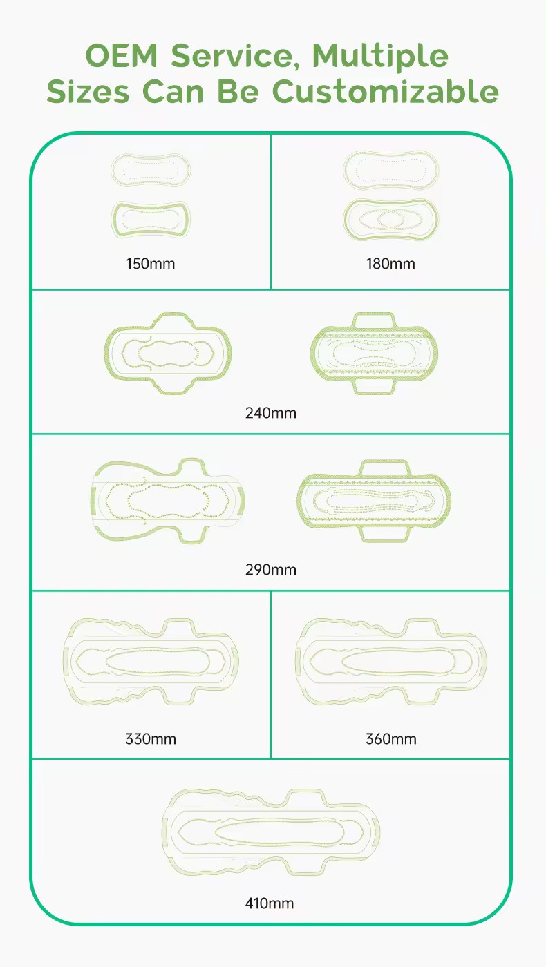 Wholesale Price Ultra Thin Cotton Sanitary Pads All Sizes Lady Pad Sanitary Napkins Manufacturer