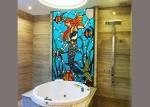 Bathroom Digital UV Printing On Glass , 6~12mm Printing Art On Glass