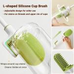 Multifunctional Water Bottle Cleaner Brush Sets with Replace Heads