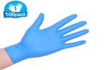 Blue Nitrile Medical Examination Gloves Disposable Non Sterile Powder Free