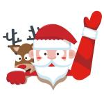 Anti UV Waterproof Car Stickers Car Window Sticker Santa Claus Decoration