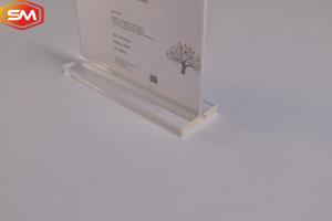 Wholesale Advertising Photo Frame T Shape Acrylic Sign Holder Display Stand for table Double Panel from china suppliers