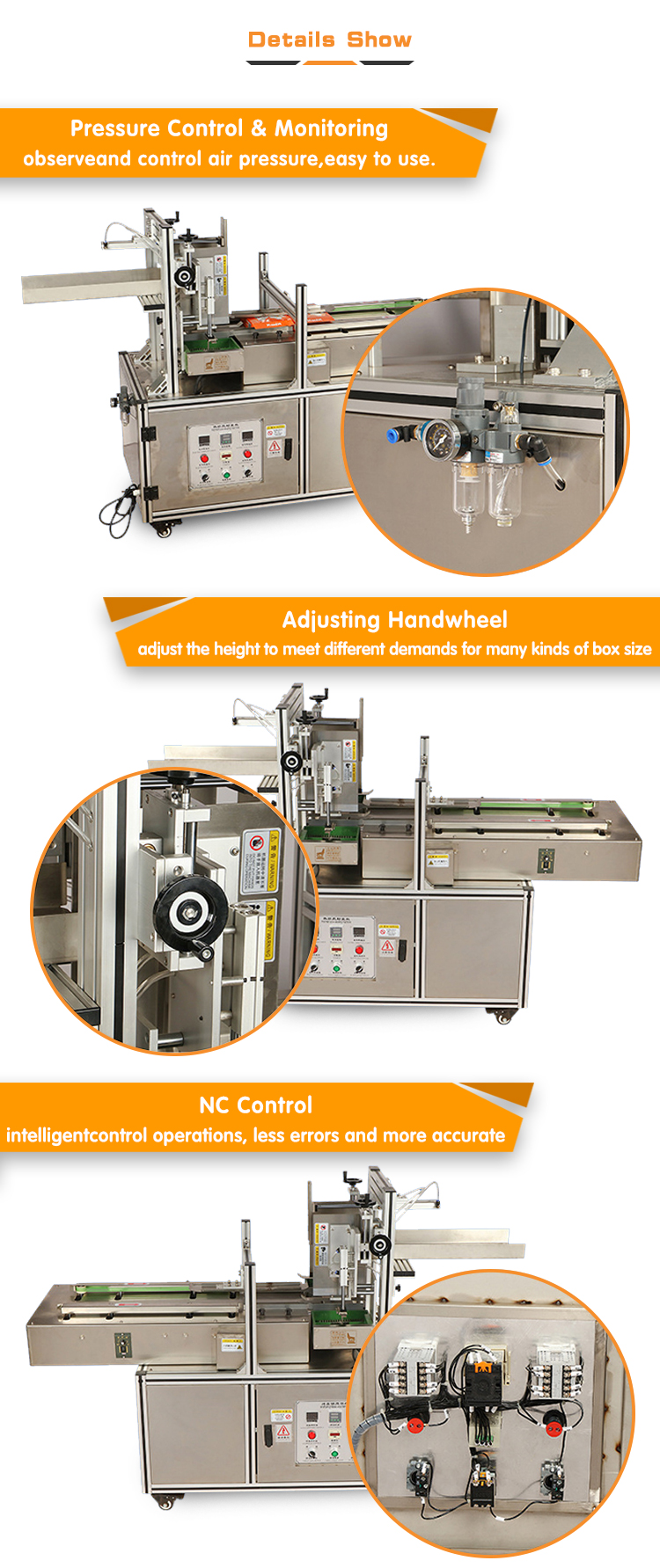 Professional Supplier Semi Auto Hot Glue Box Seal Packing Machine JR500 JR600