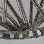 Mirrored 48 Round Marble Dining Table For Restaurant And Dining Room